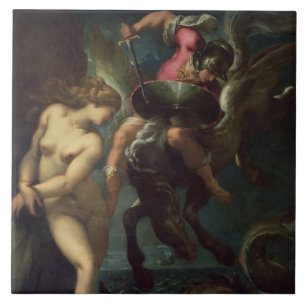 Perseus und Andromeda, c.1610 (Öl auf Leinwand) Fliese
