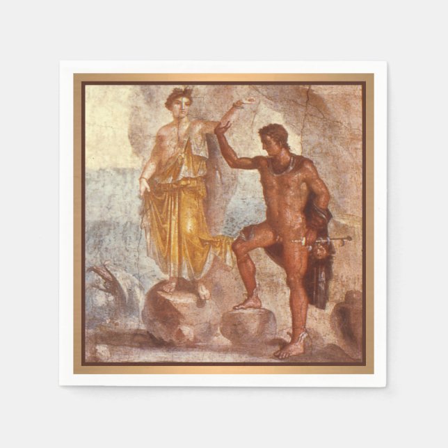 Perseus und Andromeda Papier Napkins Serviette (Vorderseite)