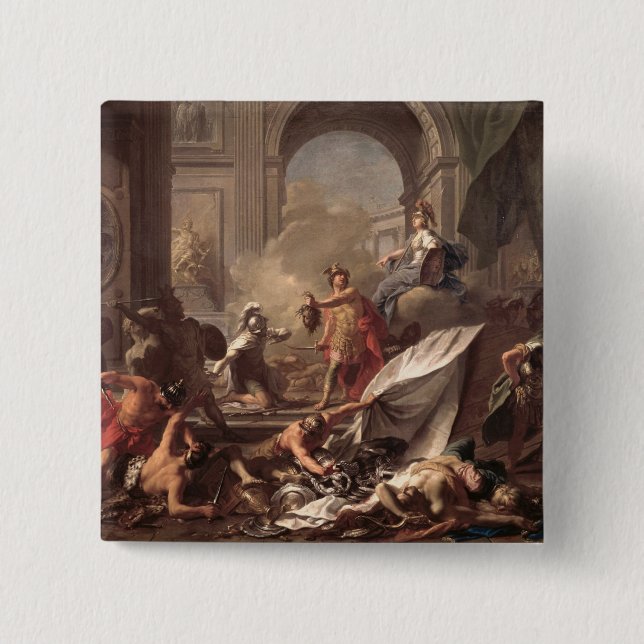 Perseus, unter dem Schutz Minerva Button (Vorderseite)