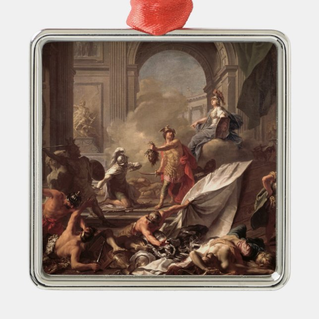 Perseus, unter dem Schutz Minerva Silbernes Ornament (Vorne)