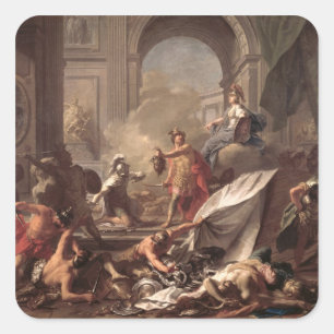 Perseus unter dem Schutz von Minerva Quadratischer Aufkleber