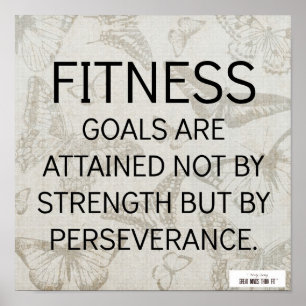 Perseverance for Fitness Success Poster