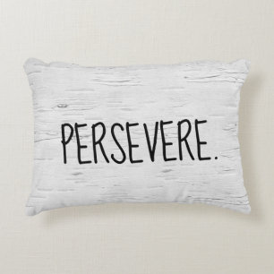 PERSEVERE Text auf Birch Tree Akzent Pillow Dekokissen