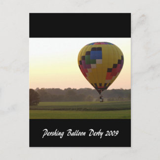 Pershing Balloon Derby 2009 Postkarte