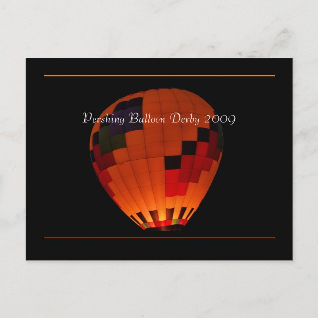 Pershing Balloon Derby 2009 Postkarte (Vorderseite)