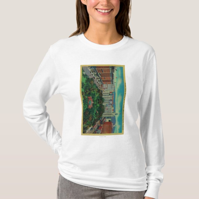 Pershing Quadrat, das Los Angeles zeigt T-Shirt (Vorderseite)