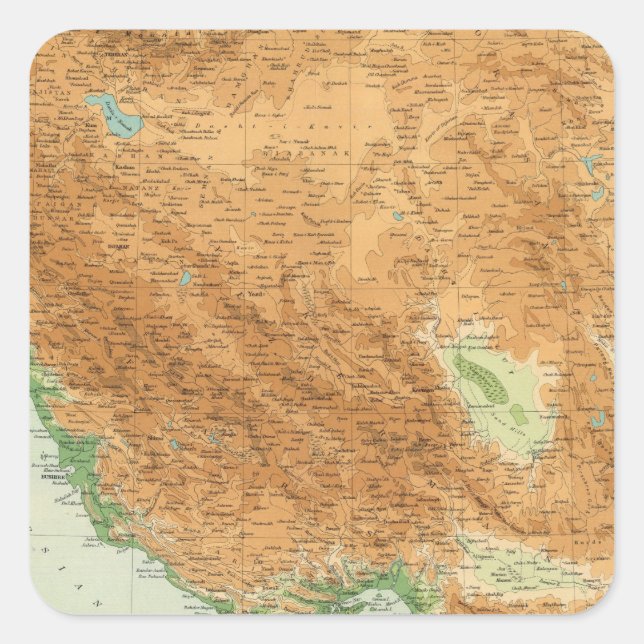 Persia 2 quadratischer aufkleber (Vorderseite)