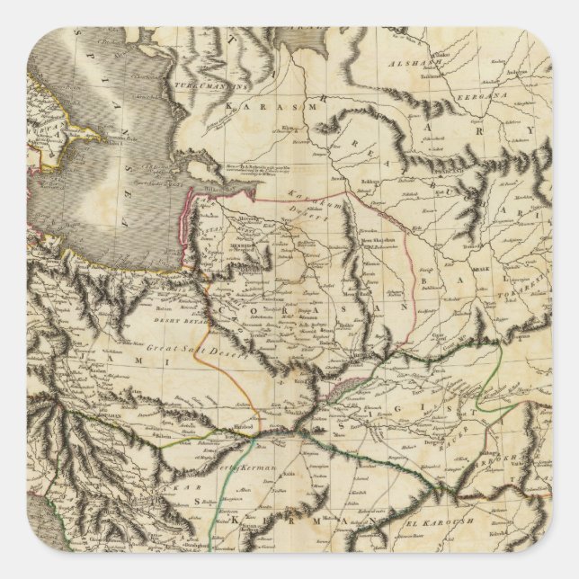 Persia 4 quadratischer aufkleber (Vorderseite)