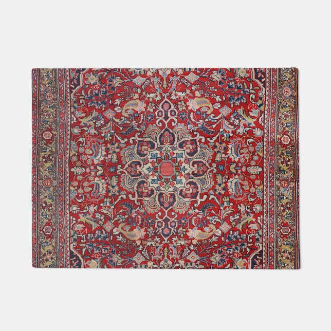 Persia Bijar Rot Gelb  Fußmatte (Vorderseite)