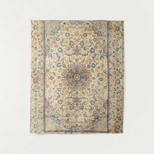 Persia Hellgelbes Dustblau  Wandteppich