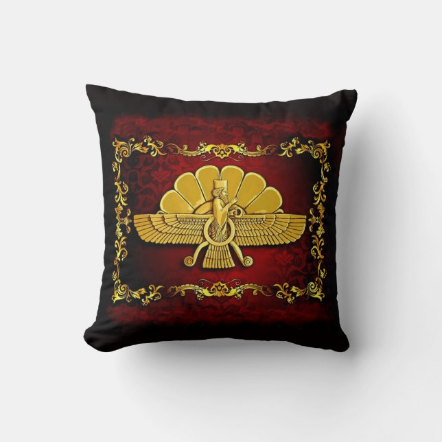 Persian Ahura Mazda Throw Pillow Kissen (Vorderseite)