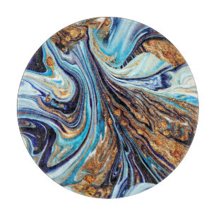 Persian Blue Agate: Oriental Luxury Texture Schneidebrett