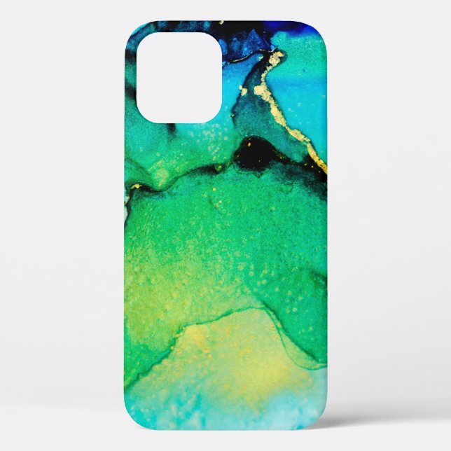 PERSIAN BLUE, Chartreuse grün. Sehr schöne Kunst Case-Mate iPhone Hülle (Rückseite)