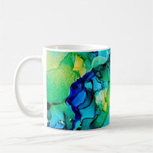 PERSIAN BLUE, Chartreuse grün. Sehr schöne Kunst Kaffeetasse