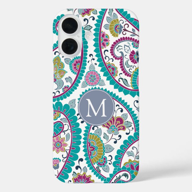 Persian Boteh Paisley Pattern Monogram Samssung C Case-Mate iPhone Hülle (Rückseite)