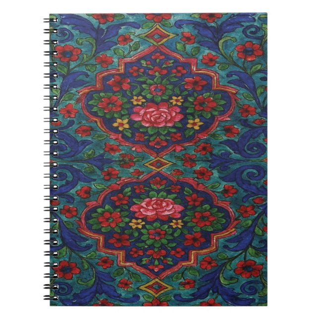 Persian Carpet Pattern Notebook – Elegant Traditio Notizblock (Vorderseite)