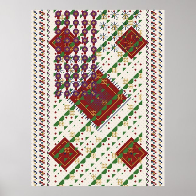 Persian Carpet Pattern  Poster (Vorne)