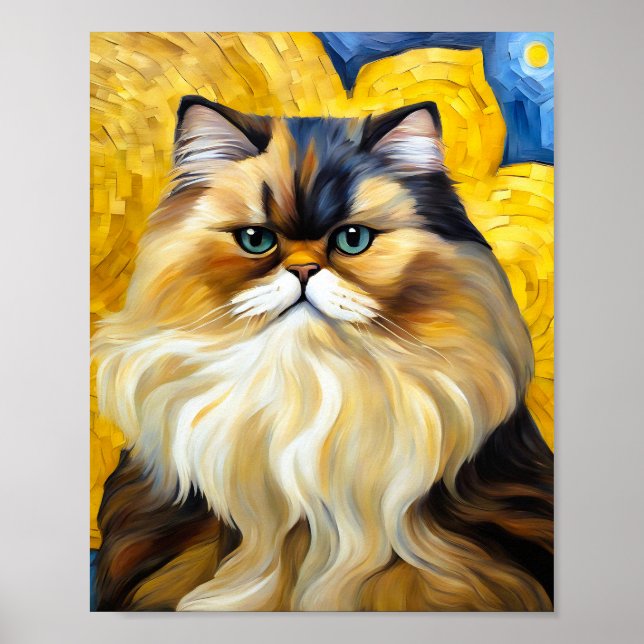 Persian Cat Animal Beauty Colorful Poster (Vorne)