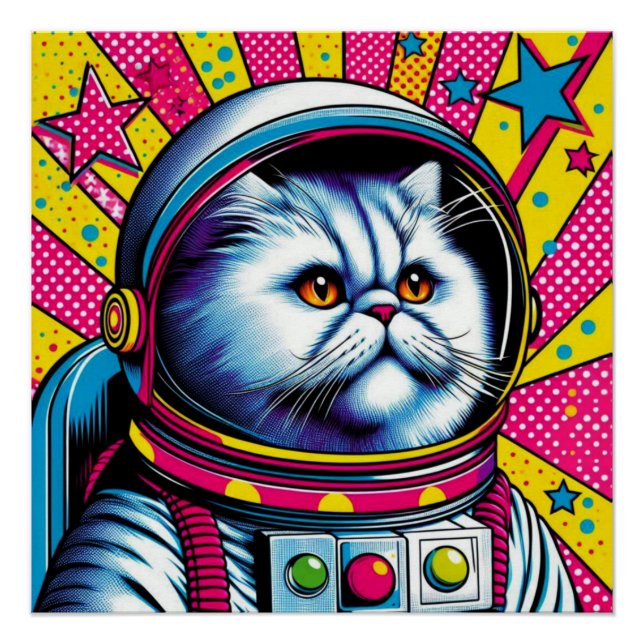 PERSIAN CAT-ASTRONAUT 2 POSTER (Vorderseite)