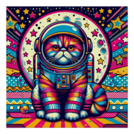 PERSIAN CAT-ASTRONAUT 6 POSTER