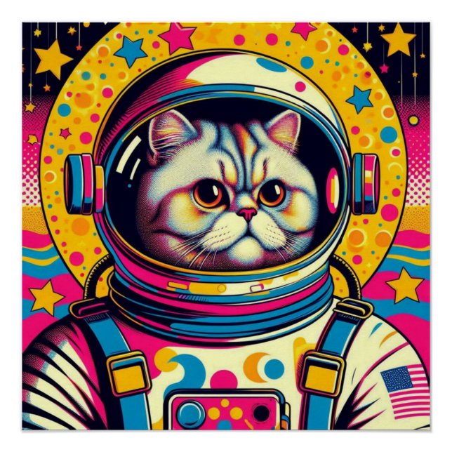 PERSIAN CAT-ASTRONAUT 7 POSTER (Vorderseite)