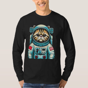 Persian Cat Astronaut Space Anzug T-Shirt
