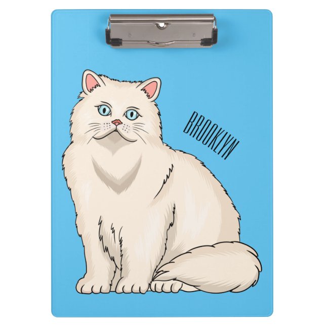 Persian cat cartoon illustration klemmbrett (Vorderseite)
