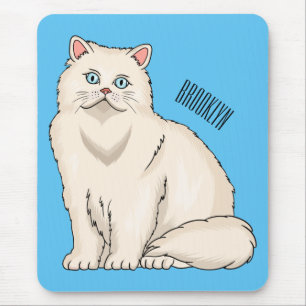 Persian cat cartoon illustration mousepad