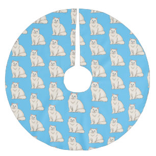 Persian cat cartoon illustration polyester weihnachtsbaumdecke