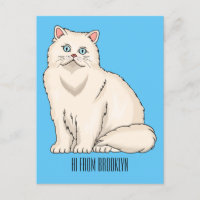 Persian cat cartoon illustration