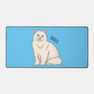 Persian cat cartoon illustration schreibtischunterlage