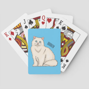 Persian cat cartoon illustration spielkarten