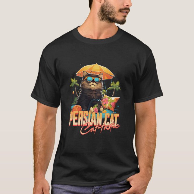 Persian Cat Cattastic retro T-Shirt (Vorderseite)