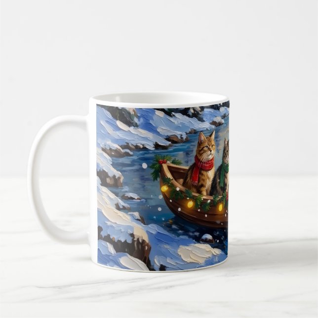 Persian Cat Christmas Boat Holiday Kaffeetasse (Links)