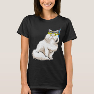 Persian Cat Diver Snorkel T-Shirt
