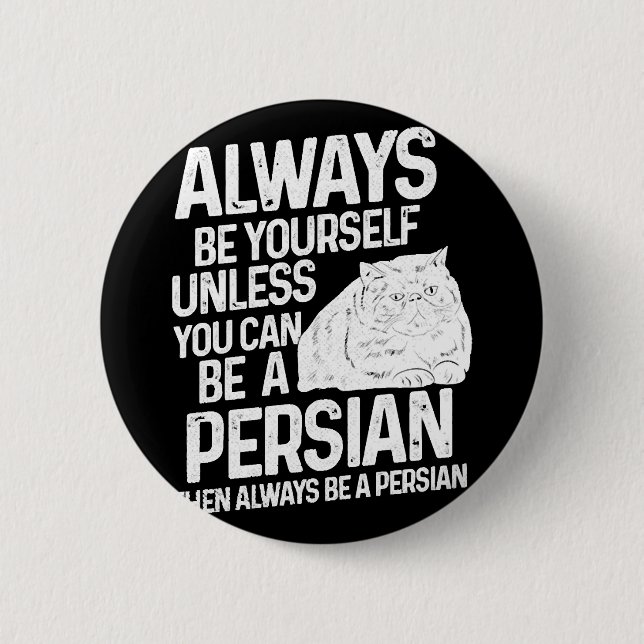 Persian Cat gift Button (Vorderseite)