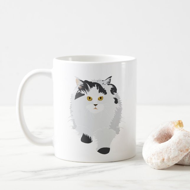 Persian Cat Kitty Kaffeetasse (Mit Donut)