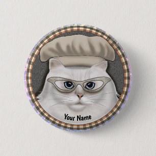 Persian Cat Koch Button