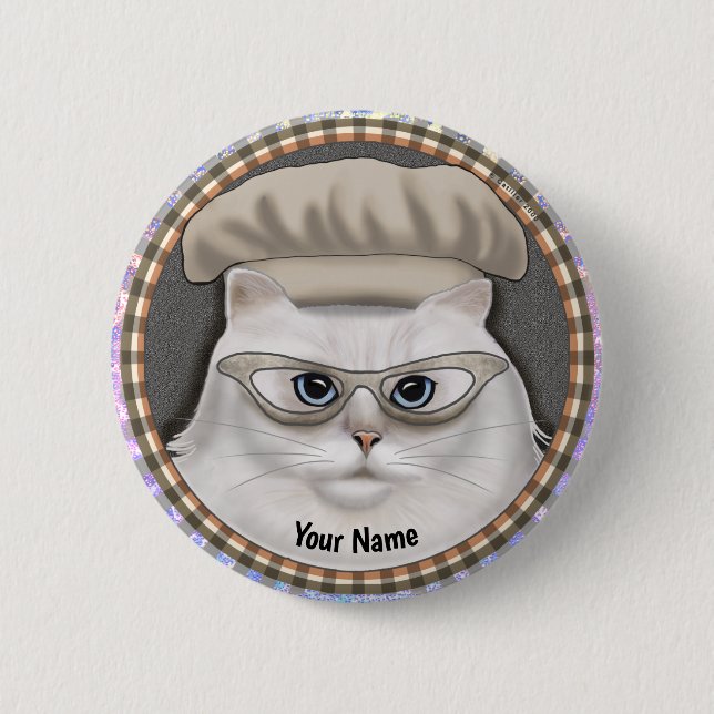 Persian Cat Koch Button (Vorderseite)