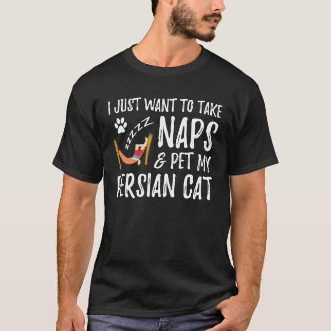 Persian Cat Mama Nickerchen Cat Idea T-Shirt (Vorderseite)