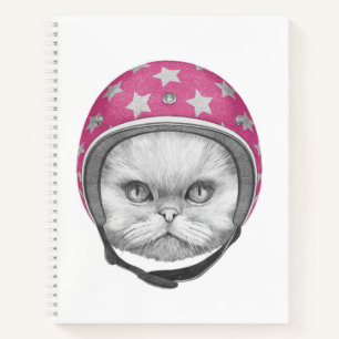 Persian Cat Motorrad Rider Notizbuch