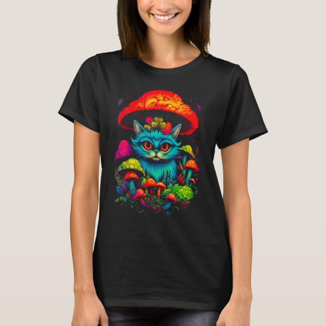Persian Cat Mushroom T-Shirt (Vorderseite)