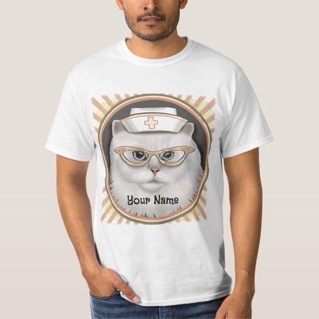 Persian Cat Nurse  T-Shirt (Vorderseite)