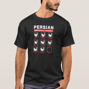 Persian Cat Obedience Training Funny Kitten Lover T-Shirt