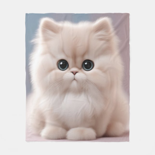 Persian Cat Playful Kitten Fleecedecke (Vorderseite)