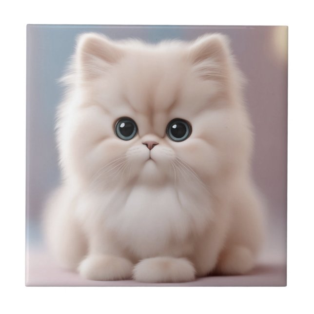 Persian Cat Playful Kitten Fliese (Vorderseite)