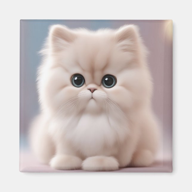 Persian Cat Playful Kitten Magnet (Vorne)