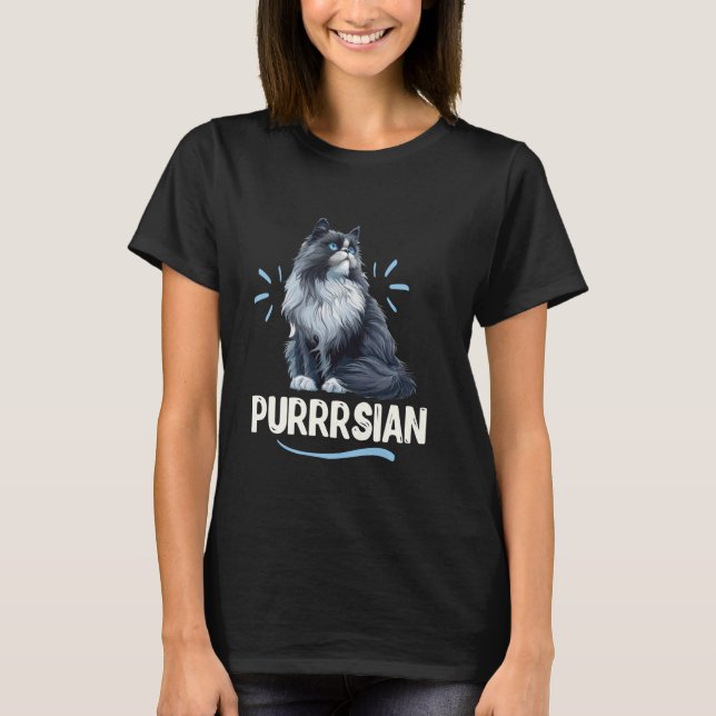 Persian Cat PURRSIAN Funny Persian Cats Owner T-Shirt (Vorderseite)