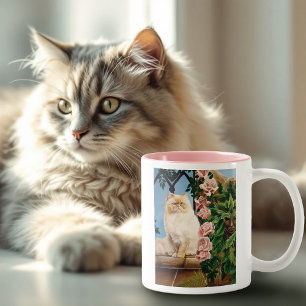 Persian Cat Rose Dryad Zweifarbige Tasse
