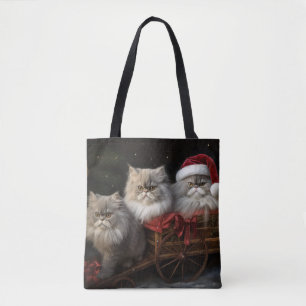 Persian Cat Snowy Sleigh Weihnachtsdekor